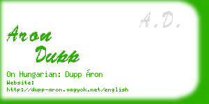 aron dupp business card